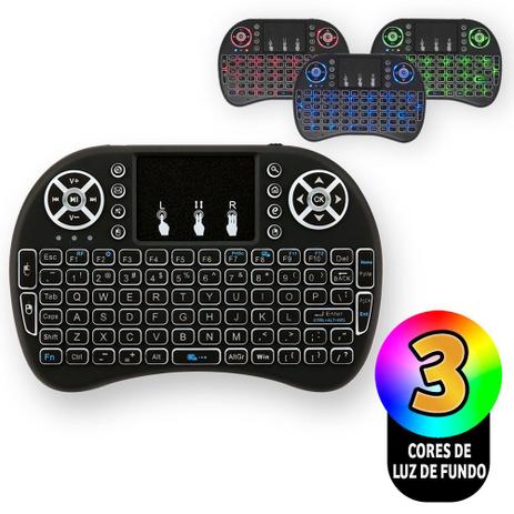 Mini controle teclado tv Sem Fio Para Smart Tv Pc - BACKLIT Menor preço em Mini controle teclado tv Sem Fio Para Smart Tv Pc - BACKLIT