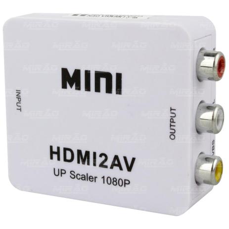 Mini Conversor de HDMI para AV HD 1080P exbom - 02600 Menor preço em Mini Conversor de HDMI para AV HD 1080P exbom - 02600