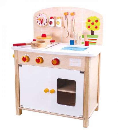 Mini Cozinha Com acessórios em Madeira - Tooky Toy Menor preço em Mini Cozinha Com acessórios em Madeira - Tooky Toy