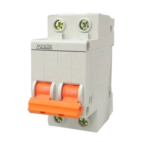 Mini Disjuntor C Bipolar 2A Metaltex Menor preço em Mini Disjuntor C Bipolar 2A Metaltex