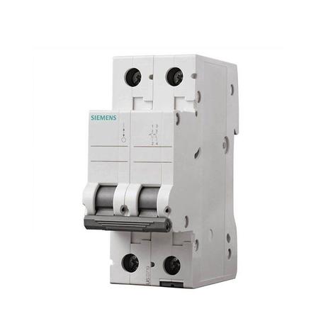 Mini Disjuntor C Bipolar 50A Siemens Menor preço em Mini Disjuntor C Bipolar 50A Siemens