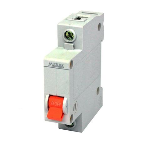 Mini Disjuntor C Monopolar 50A Metaltex Menor preço em Mini Disjuntor C Monopolar 50A Metaltex