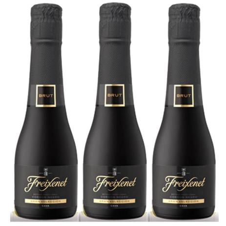 Mini Espumante Freixenet Cordon Negro Brut 200ml 03 un. Menor preço em Mini Espumante Freixenet Cordon Negro Brut 200ml 03 un.