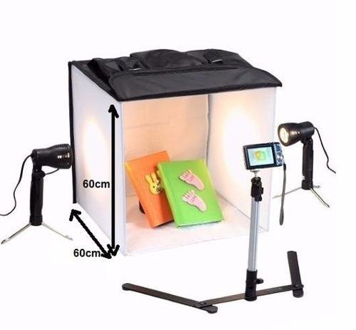Mini Estúdio Fotográfico Portátil Iluminação Day Light Flash 60x60cm PB06 - 110v - Easy Menor preço em Mini Estúdio Fotográfico Portátil Iluminação Day Light Flash 60x60cm PB06 - 110v - Easy