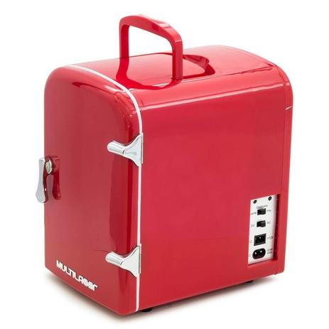 Mini Geladeira Retrô Multilaser TV007 4 litros Trivolt 12v 110v e 220v Multiuso Menor preço em Mini Geladeira Retrô Multilaser TV007 4 litros Trivolt 12v 110v e 220v Multiuso