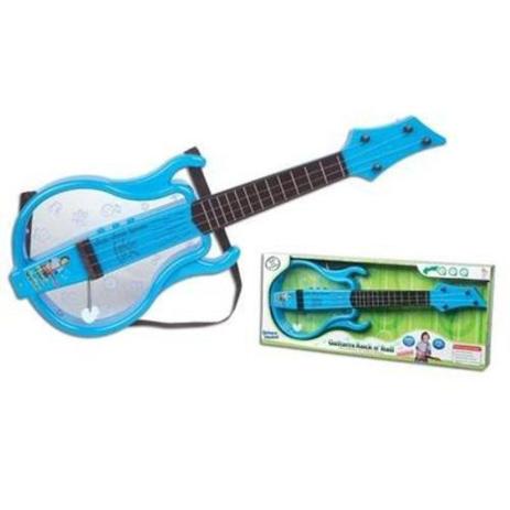 Mini Guitarra Rock N Roll Azul Fenix Menor preço em Mini Guitarra Rock N Roll Azul Fenix