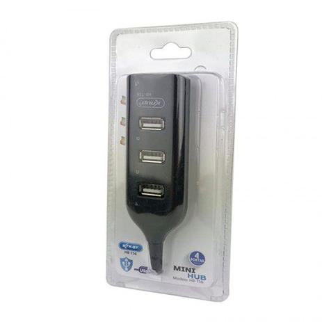 Mini HUB USB EXTENSOR DE PORTAS USB 4 Portas Para Computador Notebook 2.0 Preto HB-T56 - Knup Menor preço em Mini HUB USB EXTENSOR DE PORTAS USB 4 Portas Para Computador Notebook 2.0 Preto HB-T56 - Knup