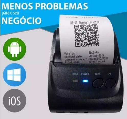 Mini Impressora Portatil Bluetooth Termica 58mm Android Ios - Mini Trermal Printe Menor preço em Mini Impressora Portatil Bluetooth Termica 58mm Android Ios - Mini Trermal Printe