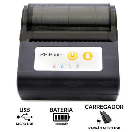 Mini Impressora Portátil RP Printer 80MM - RP80-A - Dmix Menor preço em Mini Impressora Portátil RP Printer 80MM - RP80-A - Dmix