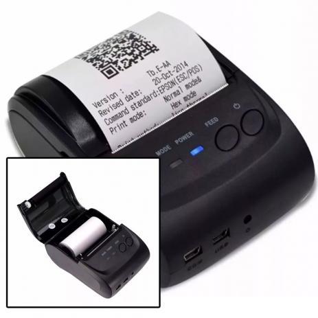 Mini Impressora Portatil Sem Fio Termica 58mm Android Ios Linux Bluetooth APP Qr Code - Wei tus é boa?