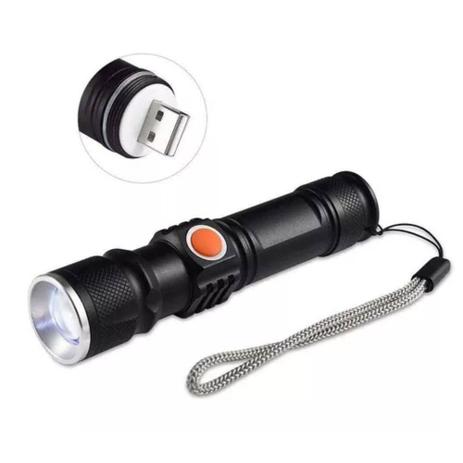 Mini Lanterna Tática Super Potente Led Recarregável USB C/ Zoom - Luatek Menor preço em Mini Lanterna Tática Super Potente Led Recarregável USB C/ Zoom - Luatek