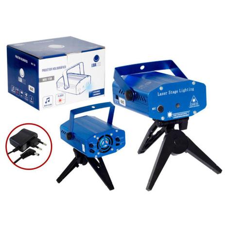 Mini Laser Projetor Holografico Tripe Lua Tek - Lk173a - Luatek Menor preço em Mini Laser Projetor Holografico Tripe Lua Tek - Lk173a - Luatek