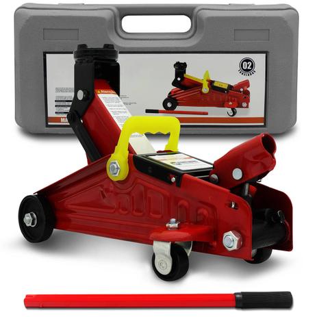 Mini Macaco Hidráulico Tech One Tipo Jacaré 2 Toneladas Vermelho com Maleta e Cabo de Acionamento Menor preço em Mini Macaco Hidráulico Tech One Tipo Jacaré 2 Toneladas Vermelho com Maleta e Cabo de Acionamento