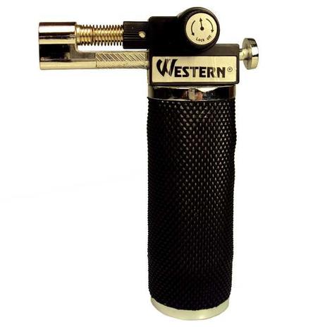 Mini Maçarico Portátil Recarregável a Gás Butano com Botão de Acendimento Automático - Western - 6003 Menor preço em Mini Maçarico Portátil Recarregável a Gás Butano com Botão de Acendimento Automático - Western - 6003