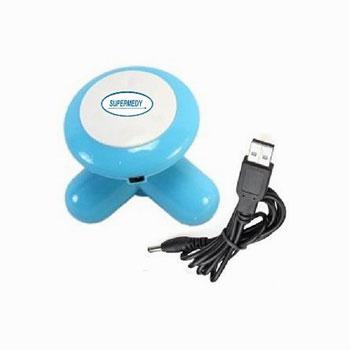 Mini-Massageador c/ Pilhas e Cabo USB Azul 251 - Supermedy Menor preço em Mini-Massageador c/ Pilhas e Cabo USB Azul 251 - Supermedy