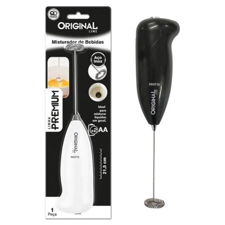 Mini Mixer Misturador Mexedor De Bebidas Elétrico Inox Original Line Branco Menor preço em Mini Mixer Misturador Mexedor De Bebidas Elétrico Inox Original Line Branco