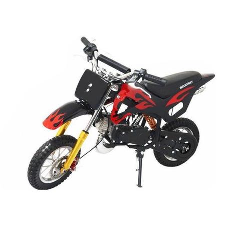 Mini Moto Infantil Gasolina 2 Tempos 49CC Cross Trilha Off Road Importway  DTCR-008 Dirt Preta - BEST SALE SHOP