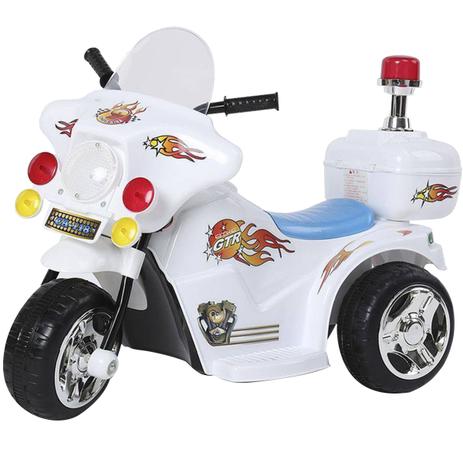 Mini Moto Elétrica Infantil com Farol BW-006BR Branco - Importway Menor preço em Mini Moto Elétrica Infantil com Farol BW-006BR Branco - Importway