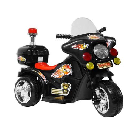 Mini Moto Elétrica Infantil Triciclo Preta 6V Recarregável - Importway Menor preço em Mini Moto Elétrica Infantil Triciclo Preta 6V Recarregável - Importway