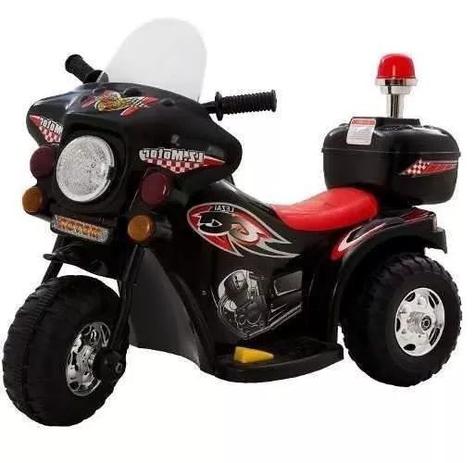 Mini Moto Elétrica Infantil Triciclo Preta 7,5V Recarregável - Importway Menor preço em Mini Moto Elétrica Infantil Triciclo Preta 7,5V Recarregável - Importway