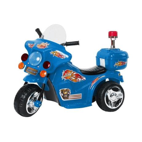 Mini Moto Elétrica Police BW006 - Azul - Importway Menor preço em Mini Moto Elétrica Police BW006 - Azul - Importway