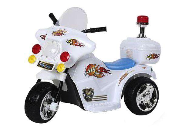 Mini Moto Elétrica Police BW006 - Branca - Importway Menor preço em Mini Moto Elétrica Police BW006 - Branca - Importway