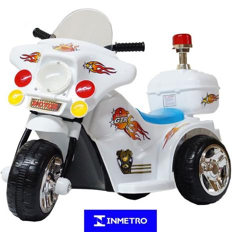 Mini Moto Elétrica Triciclo Criança Infantil Bateria 6V Importway BW006-BR Branca Polícia Bivolt é boa?