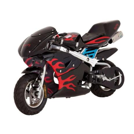 Mini Moto Speed Preta Gasolina Motor 49CC 2 Tempo - Importway Menor preço em Mini Moto Speed Preta Gasolina Motor 49CC 2 Tempo - Importway