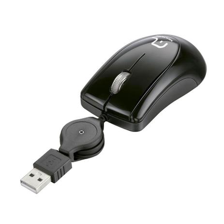 Mini Mouse com Cabo USB Retrátil Preto MO159 Multilaser Menor preço em Mini Mouse com Cabo USB Retrátil Preto MO159 Multilaser