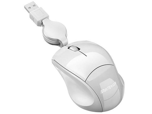 Mini Mouse Óptico 800dpi Retrátil - Multilaser MO155 Menor preço em Mini Mouse Óptico 800dpi Retrátil - Multilaser MO155