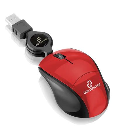 Mini Mouse Retrátil Goldentec GT Colors Vermelho - Goldentec acessorios Menor preço em Mini Mouse Retrátil Goldentec GT Colors Vermelho - Goldentec acessorios