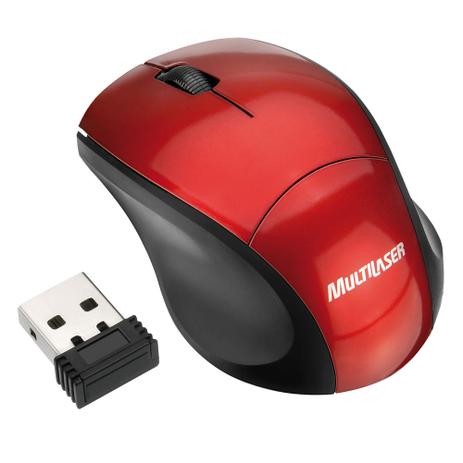Mini Mouse sem Fio Multilaser MO150 USB 2.4 GHZ Vermelho MO150 é boa?