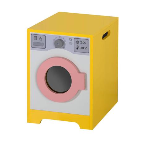 Mini Móvel Máquina de Lavar Infantil Siena Móveis Amarelo Menor preço em Mini Móvel Máquina de Lavar Infantil Siena Móveis Amarelo
