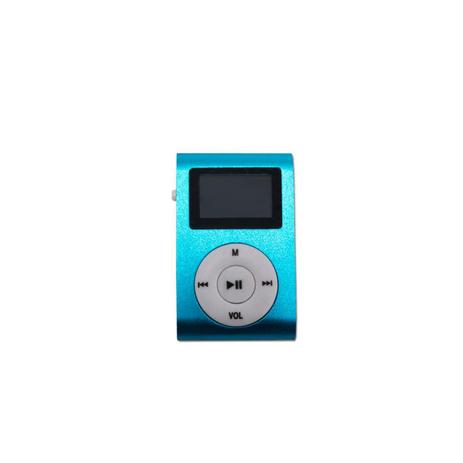 Mini Mp3 Player c/ Fone de Ouvido Azul - Zgp Menor preço em Mini Mp3 Player c/ Fone de Ouvido Azul - Zgp