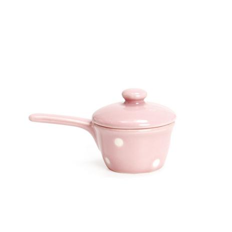 Menor preço em Mini Panela Brigadeiro C/Cabo Cerâmica 3 Unid. Bolinha Rosa - Cromus