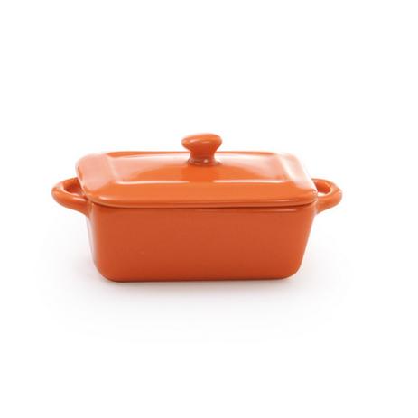 Mini Panela Caçarola Retangular Cerâmica 4 Unid. Laranja - Cromus Menor preço em Mini Panela Caçarola Retangular Cerâmica 4 Unid. Laranja - Cromus