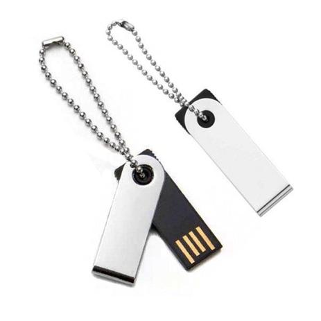 Mini Pen Drive 8GB Slim Giratório Prata com Corrente para Chaveiro - Pen drive you Menor preço em Mini Pen Drive 8GB Slim Giratório Prata com Corrente para Chaveiro - Pen drive you