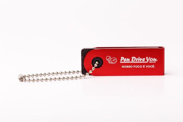 Mini Pen Drive 8GB Slim Giratório Vermelho com Corrente para Chaveiro - Pen drive you Menor preço em Mini Pen Drive 8GB Slim Giratório Vermelho com Corrente para Chaveiro - Pen drive you