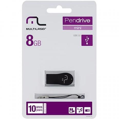 Mini pendrive 8GB, Multilaser PD770, 10Mbps e 3Mbps Menor preço em Mini pendrive 8GB, Multilaser PD770, 10Mbps e 3Mbps