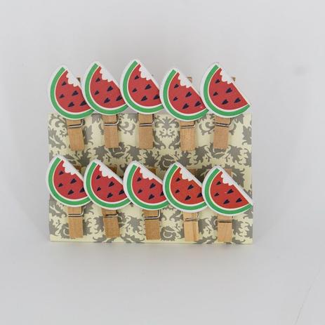 Mini Prendedores Decorados Melancia- kit com 10 peças - Interponte Menor preço em Mini Prendedores Decorados Melancia- kit com 10 peças - Interponte