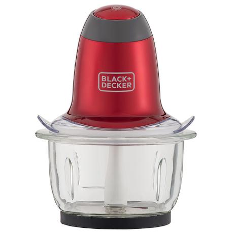 Mini processador Black+Decker MP200V c/ Tigela de Vidro 220V Vermelho metálico Menor preço em Mini processador Black+Decker MP200V c/ Tigela de Vidro 220V Vermelho metálico