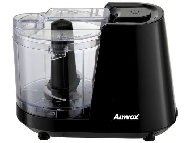 Mini Processador de Alimentos Amvox 100W Preto - APR1001 3 Funções - Magazine Cbeneficio