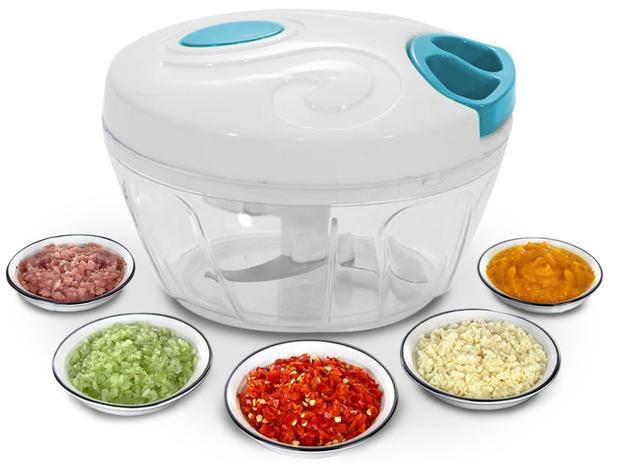 Mini Processador E Triturador De Alimentos Manual 3 Laminas - 123 Util Menor preço em Mini Processador E Triturador De Alimentos Manual 3 Laminas - 123 Util