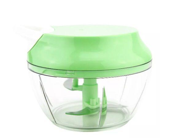 Mini processador e triturador de alimentos manual 3 laminas verde Clink é boa?