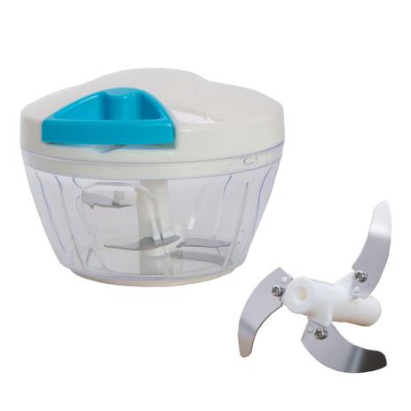 Mini Processador Triturador Manual de Alimentos 400ml Com 3 Lâminas Curvas  - Prático - R.y brasil é boa?