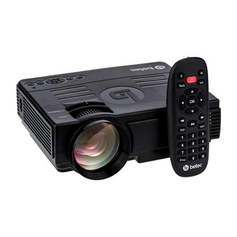 Mini Projetor Led Portatil - Betec BT810 - 1200 Lumens - Bluetooth - Entrada HDMI, VGA, AV, SD e USB - Betec Brasil Menor preço em Mini Projetor Led Portatil - Betec BT810 - 1200 Lumens - Bluetooth - Entrada HDMI, VGA, AV, SD e USB - Betec Brasil