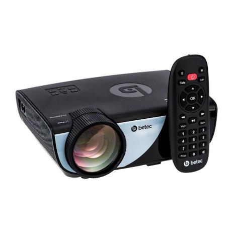 Mini Projetor Portátil Led - Betec BT835 - 1600 Lumens - Entrada HDMI, VGA, AV, SD e USB - Betec Brasil Menor preço em Mini Projetor Portátil Led - Betec BT835 - 1600 Lumens - Entrada HDMI, VGA, AV, SD e USB - Betec Brasil