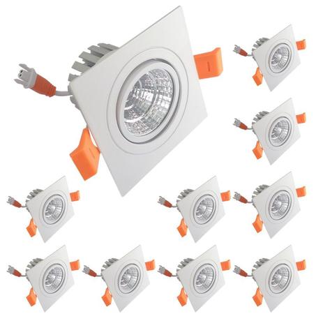 Mini Spot 3w Led COB 10Pç Embutir Quadrado Bivolt Nogaled AA Menor preço em Mini Spot 3w Led COB 10Pç Embutir Quadrado Bivolt Nogaled AA