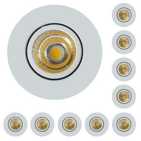 Mini Spot 3w Led COB 10Pç Embutir Redondo Bivolt Nogaled AAA Menor preço em Mini Spot 3w Led COB 10Pç Embutir Redondo Bivolt Nogaled AAA