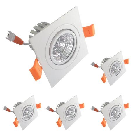 Mini Spot 3w Led COB 5Pç Embutir Quadrado Bivolt Nogaled A A Menor preço em Mini Spot 3w Led COB 5Pç Embutir Quadrado Bivolt Nogaled A A